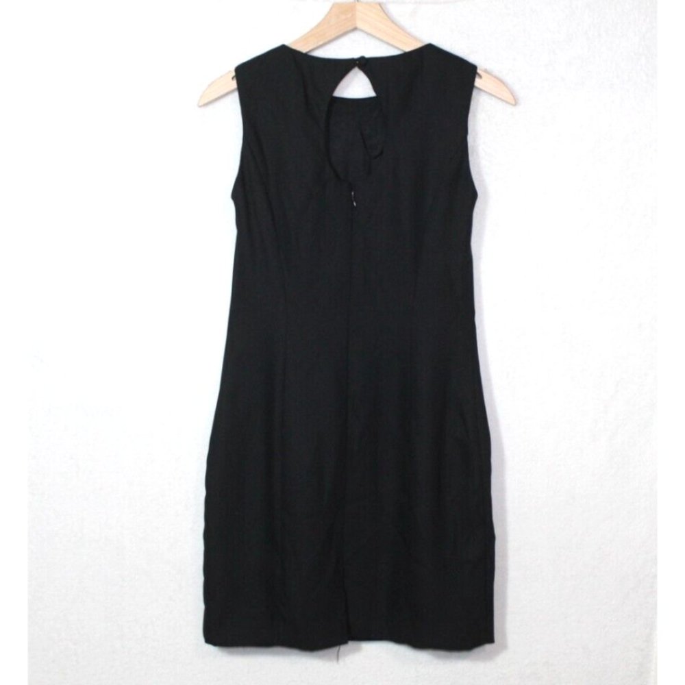 Vintage 90s Petite Sophisticate black sheath mini dress - Picture 2 of 11